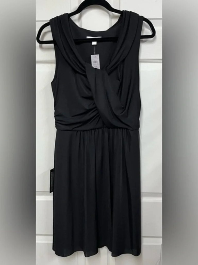 New Ann Taylor Draped Cowl Neck Midi Dress Nwt